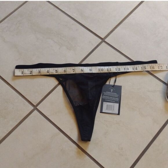 NWT Thistle and Spire SET Sidney Open Cup Bra 32DD Panties XL black - Picture 9 of 13